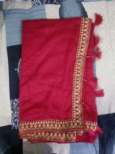 Red Saree Silk