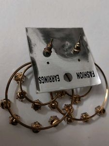 Hoop Earrings with Crystals