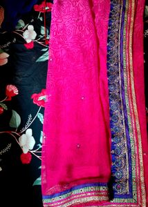 Rose Colour Saree