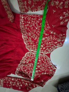 Red Embroidered Kurta Set