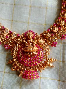 Traditional Chettinad Gold Lakshmi Necklace