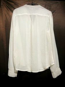 Sheer Pintuck White Shirt