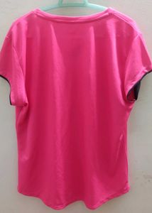 Hot Pink V-Neck Tee