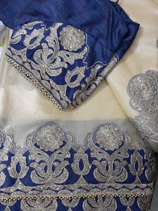 Elegant Embroidered Lycra Saree