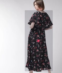 Floral Black Maxi Dress
