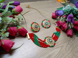 Beaded Necklace & Earring Set
