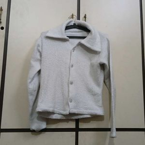 white cardigan