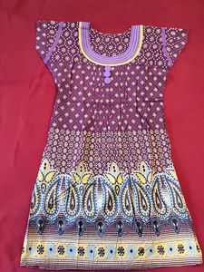Purple A Line Cotton Kurta