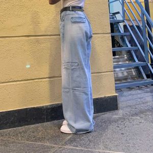 Denim White Washed Jeans Women.