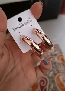 Rose Gold Hoops