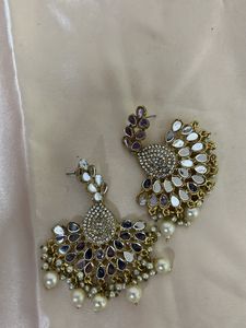 Golden Chandbali Earrings