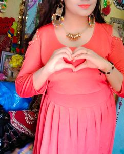 Coral Midi Dress