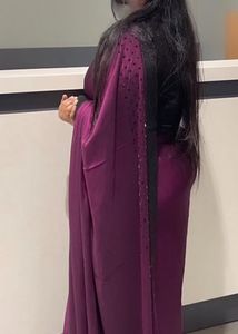 Elegant Purple Saree with Embellishments