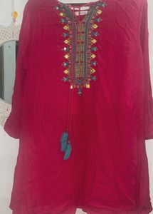 MAX Red Tunic Top