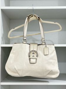Coach Leather Buckle Handbag