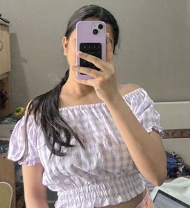 Cute Lavender Crop Top