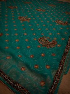 heavy work saree