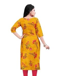 Yellow Floral Print Kurta
