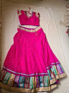 Pink Lehenga Choli With Dupatta