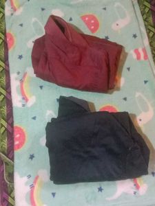 Burgundy, Navy Blue Casual Shirt