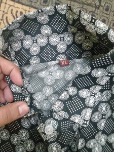 Patterned Button-Down Shirt