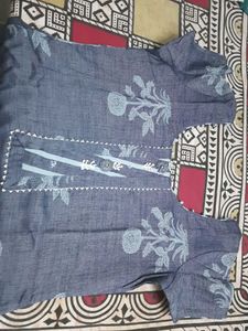 Blue Stitched Kurti