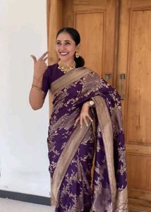 New women banarasi soft silk saree