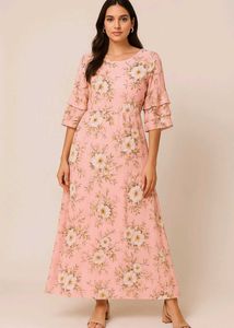 💗Soft Floral Pink Dress! Pinterest Style