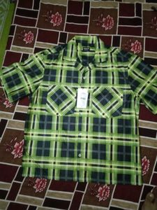 Shein Green Plaid Shirt