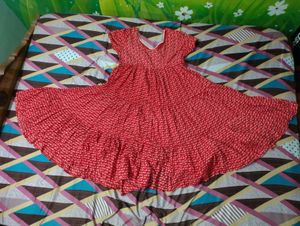 Red Print Summer Dress