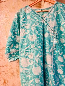 Floral Print Kurta Pant Set, Bust- 36/38