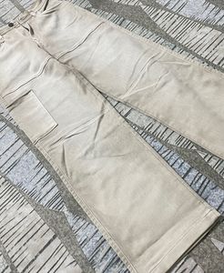 Beige Casual Pants