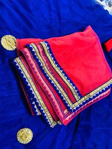 Lehenga, Blouse And Odhani Set💙🩷