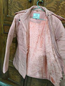 Pink Padded Jacket with Hood