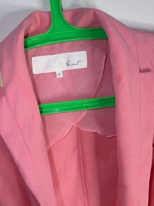 Pink Casual Blazer