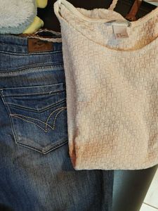 H&M Women Tshirt With Lee Cooper Jeans Combo