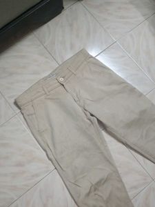 Beige Casual Pants