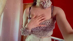Crochet Top With 2 Chokers