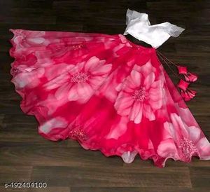 Floral Pink Lehenga Choli Set