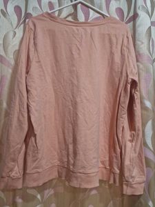 Peach Butterfly Print Top