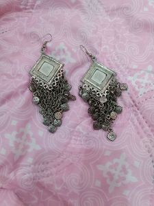 Silver Daily Wear Long Earings
