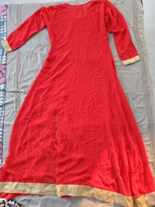 Aline Front Slit Embroided Kurta