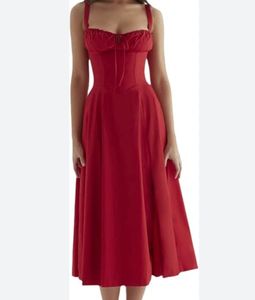 Elegant Red Buster Dress ❤️