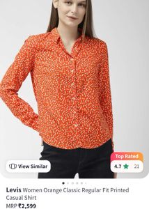 New Levis Shirt In Soft Cotton