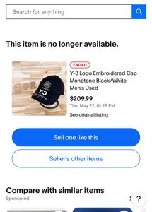Adidas X Y-3 Black Logo Cap