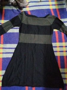 Striped Knit Mini Dress