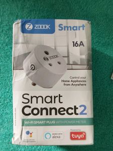 Zoook Smart Connect 16A Wi-Fi Smart Plug with Power Meter(Type M), for High Power Appliances (Geyser, Motor, etc.) Energy Monitoring, Compatible with Alexa &amp; Google Assistant (No hub Required)