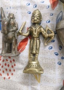 Antique Metal Figurine and Vase Collection
