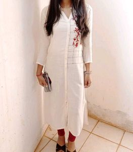 White Collared Kurta