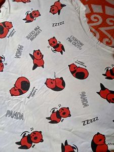 Cute Panda Print T-Shirt